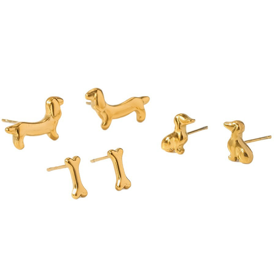 Mini Dog Stud Earrings