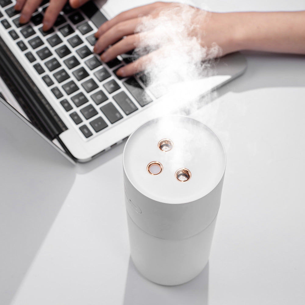 Mini Double Nozzle USB Humidifier with Night Light