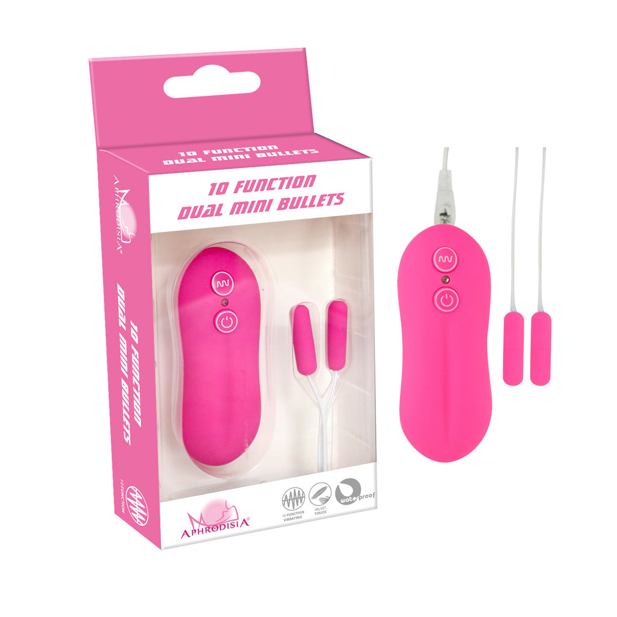 Mini Dual Bullet Vibrator 10 Frequency Waterproof Silent