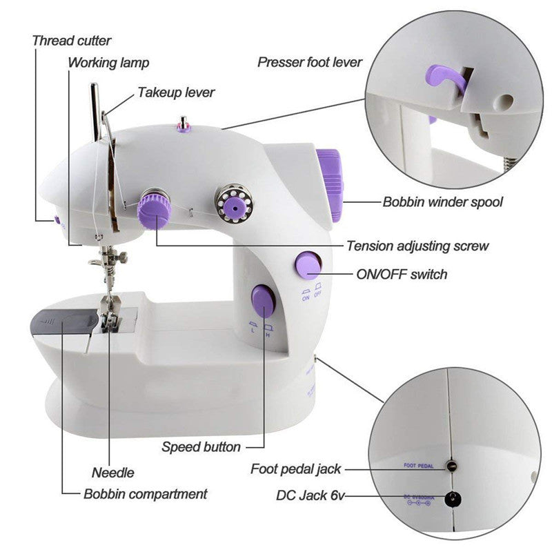 Mini Electric Sewing Machine with Light