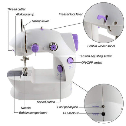 Mini Electric Sewing Machine with Light