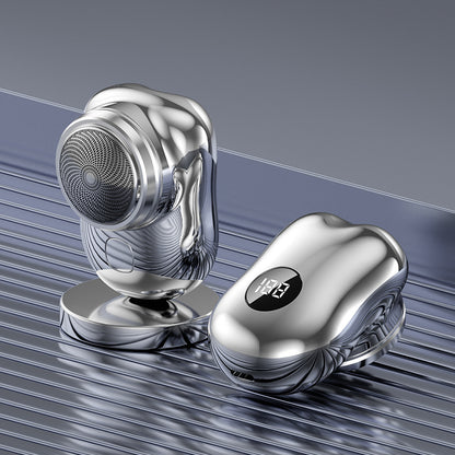 Mini Electric Shaver with Floating Cutter Head and Digital Display