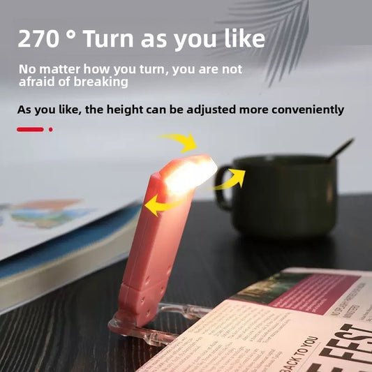 Mini eye-protecting folding book holder lamp