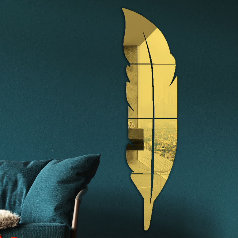 Mini Feather Mirror Wall Stickers