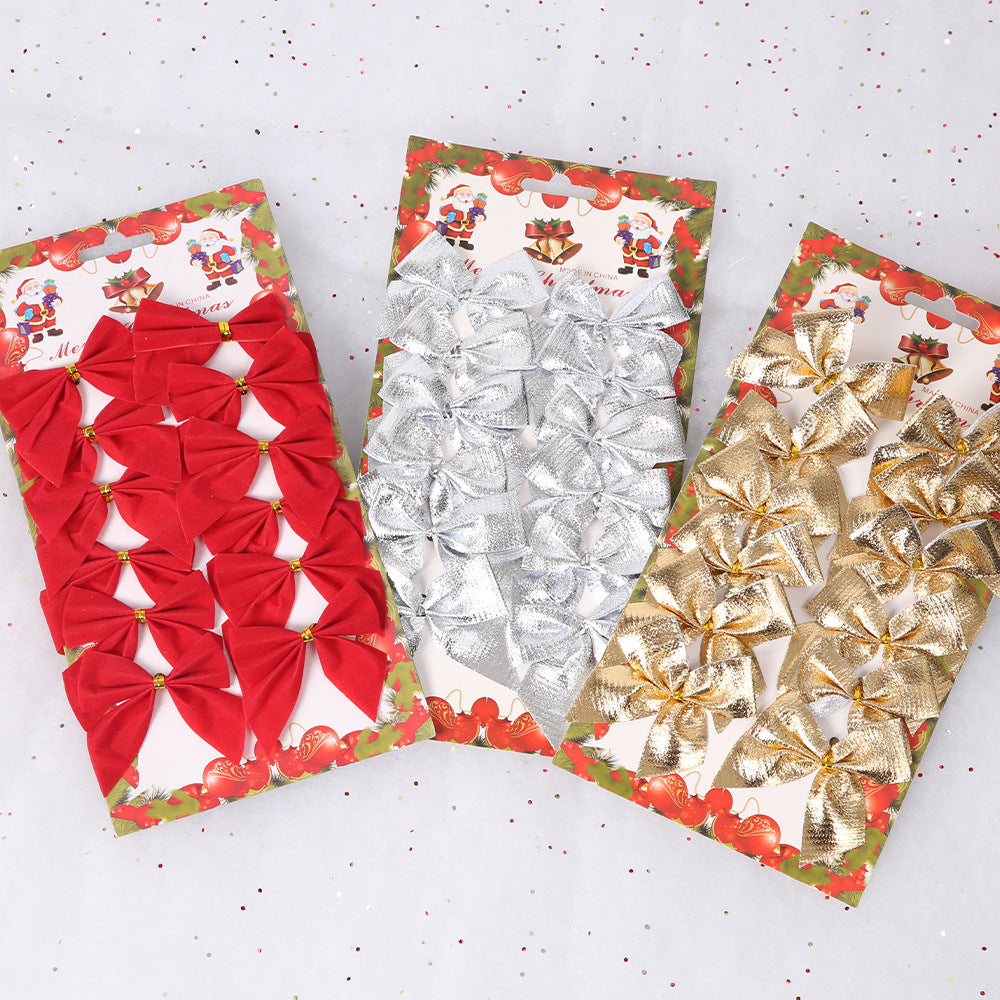 Mini Flocking Christmas Bows