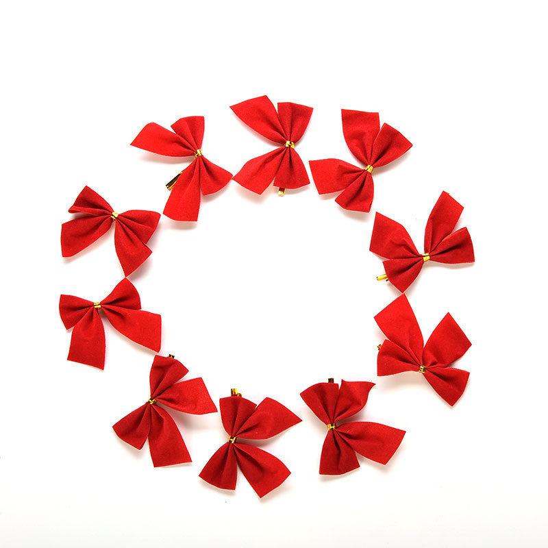 Mini Flocking Christmas Bows