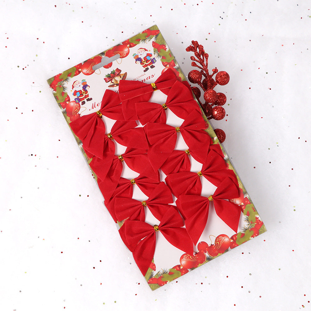 Mini Flocking Christmas Bows