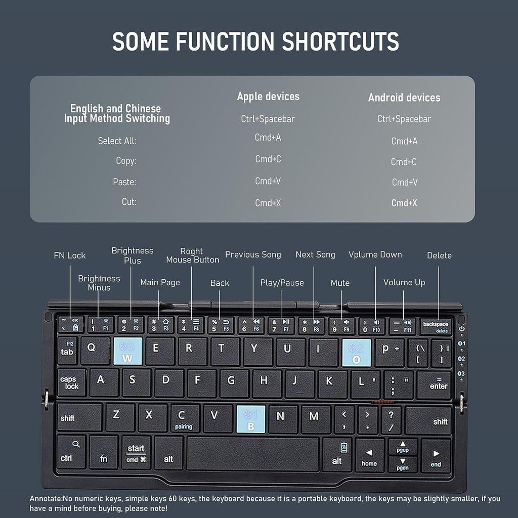 Mini Foldable Bluetooth Keyboard