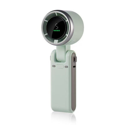 Mini Foldable Turbocharged Handheld Fan with Digital Display