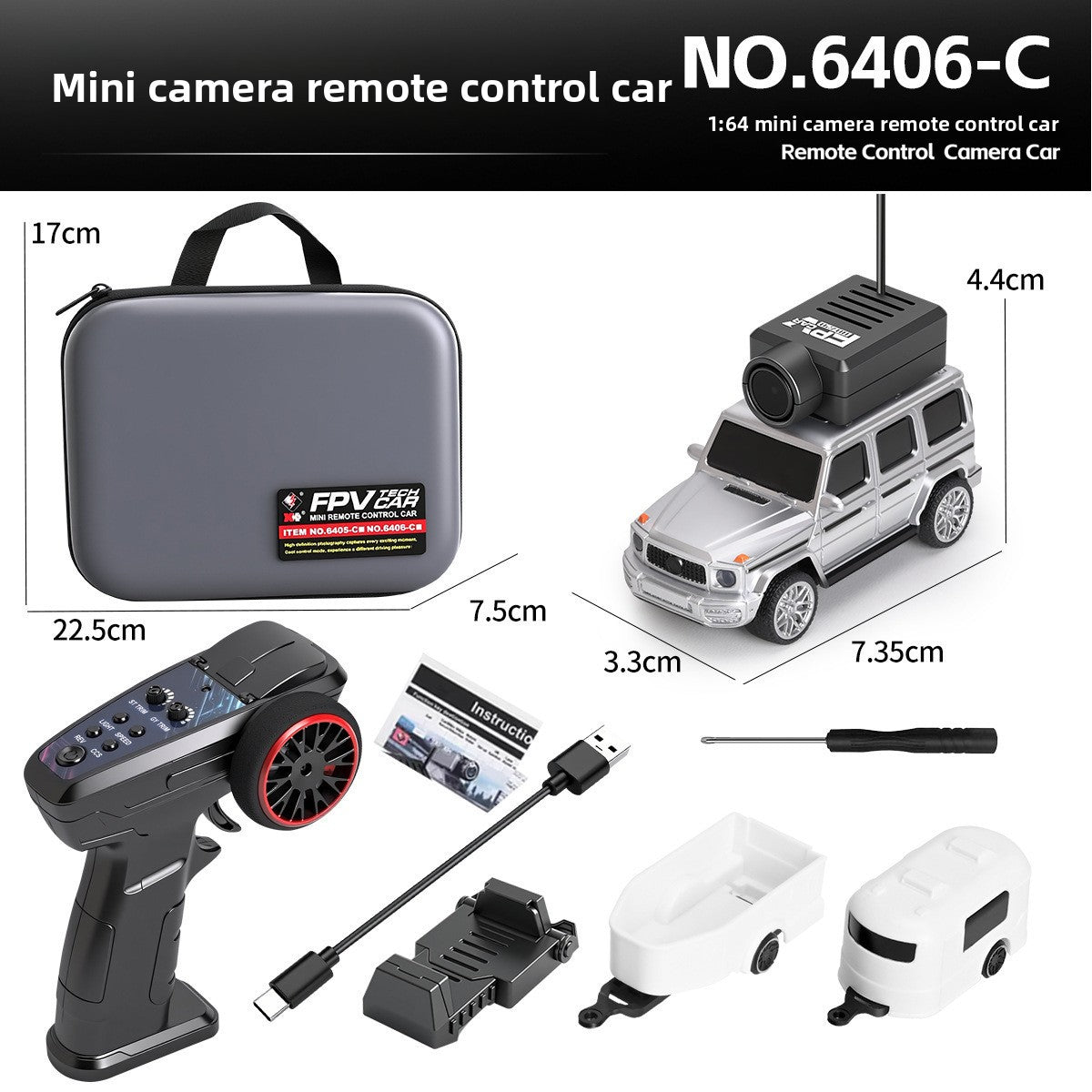 Mini FPV RC Car with Camera and APP Control