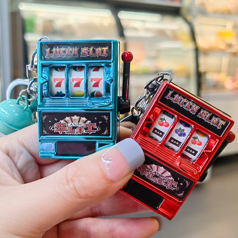 Mini fruit machine keychain