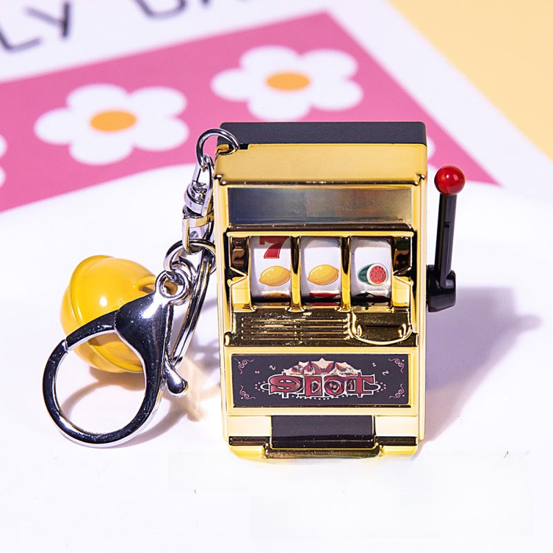Mini fruit machine keychain