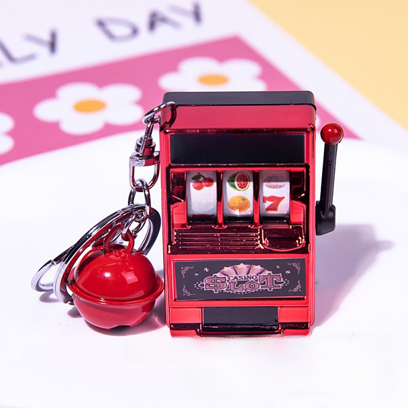 Mini fruit machine keychain