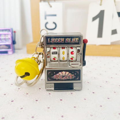 Mini fruit machine keychain