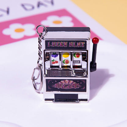Mini fruit machine keychain