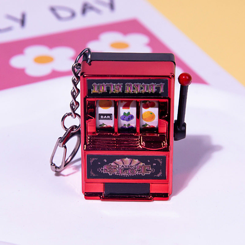 Mini fruit machine keychain