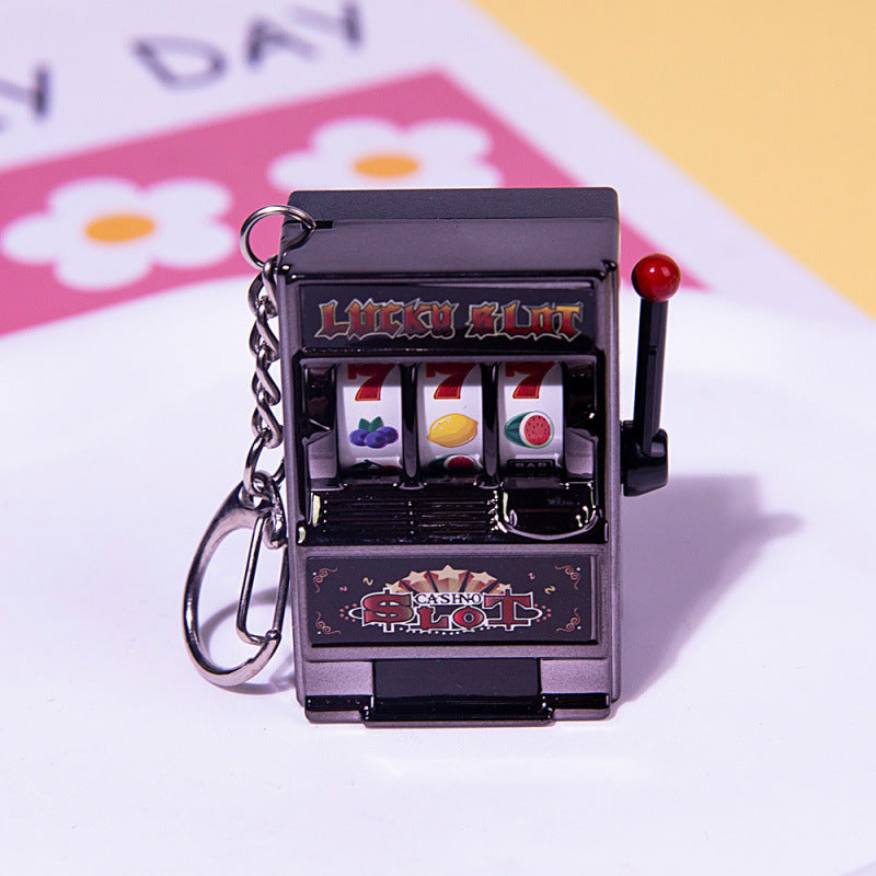 Mini fruit machine keychain