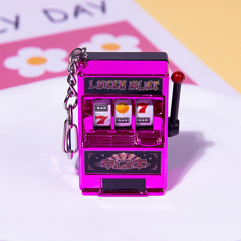 Mini fruit machine keychain