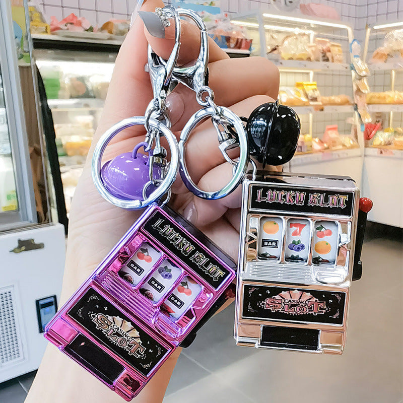 Mini fruit machine keychain