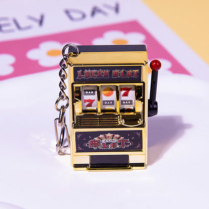 Mini fruit machine keychain