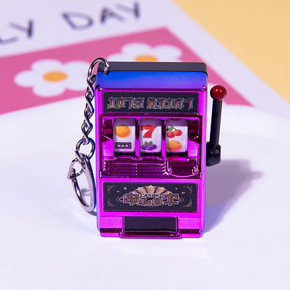 Mini fruit machine keychain