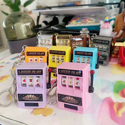 Mini fruit machine keychain