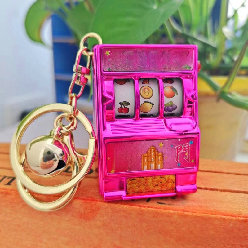 Mini fruit machine keychain