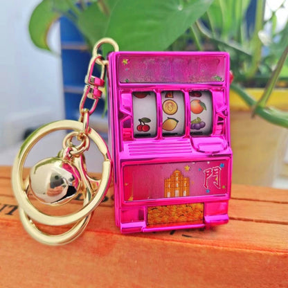 Mini fruit machine keychain