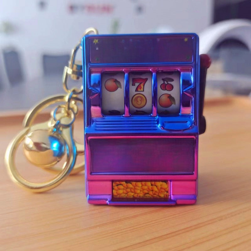 Mini fruit machine keychain