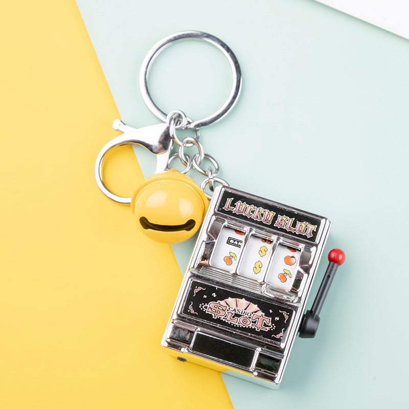 Mini fruit machine keychain