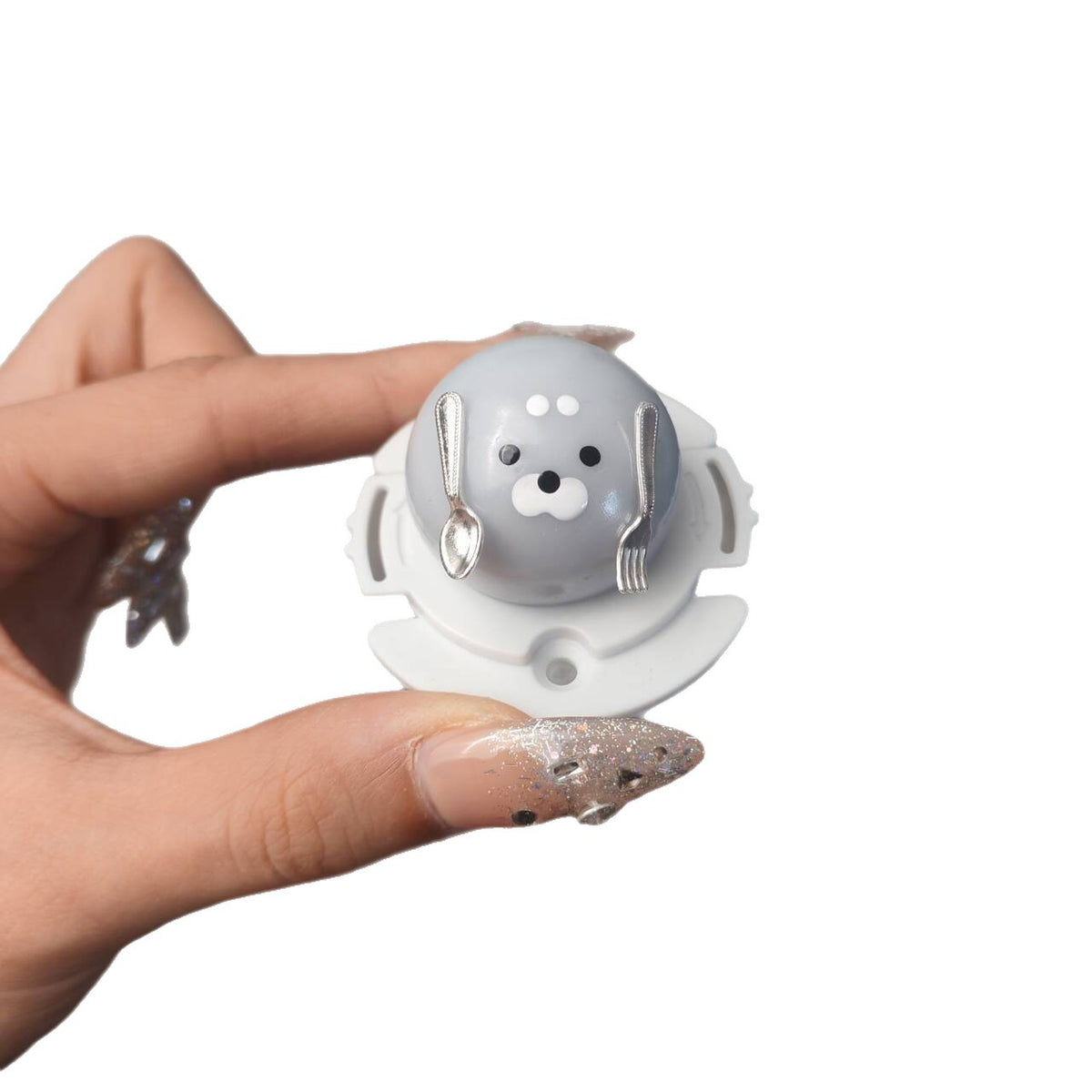 Mini Gray Seal Chef Squishy Toy