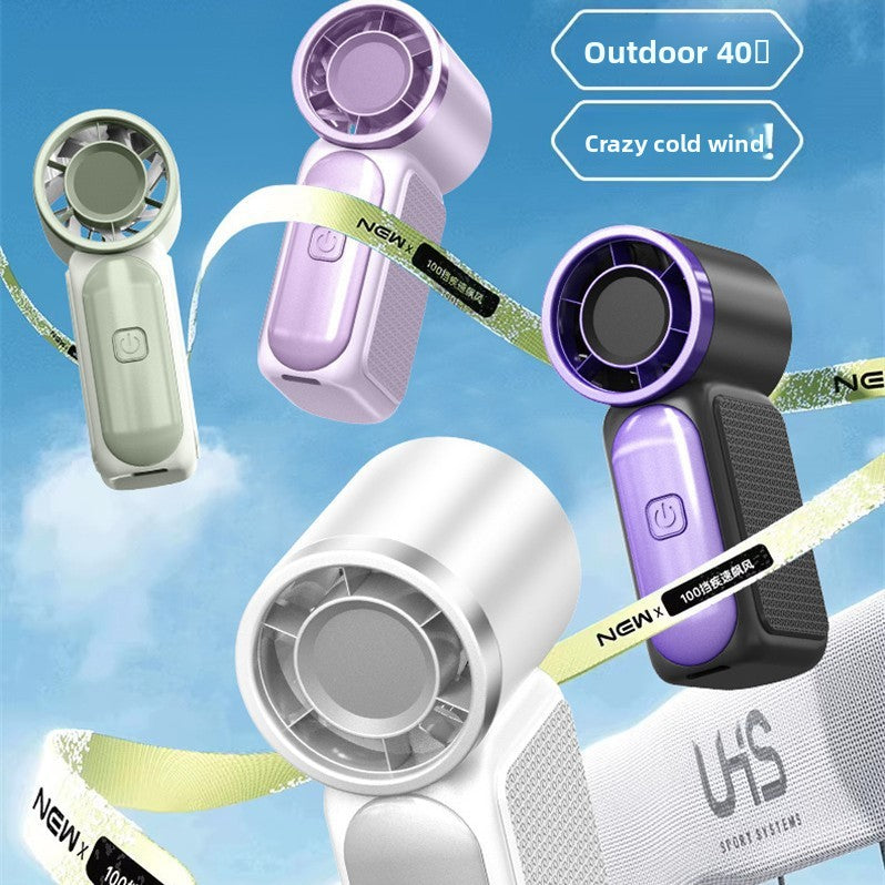 Mini Handheld Turbo Fan USB Rechargeable Cooling Device