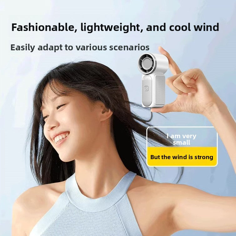 Mini Handheld Turbo Fan USB Rechargeable Cooling Device