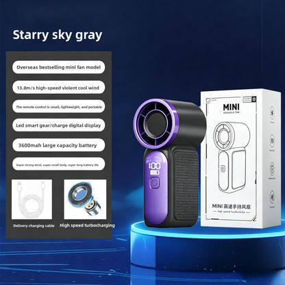 Mini Handheld Turbo Fan USB Rechargeable Cooling Device