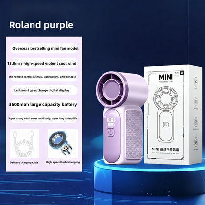 Mini Handheld Turbo Fan USB Rechargeable Cooling Device