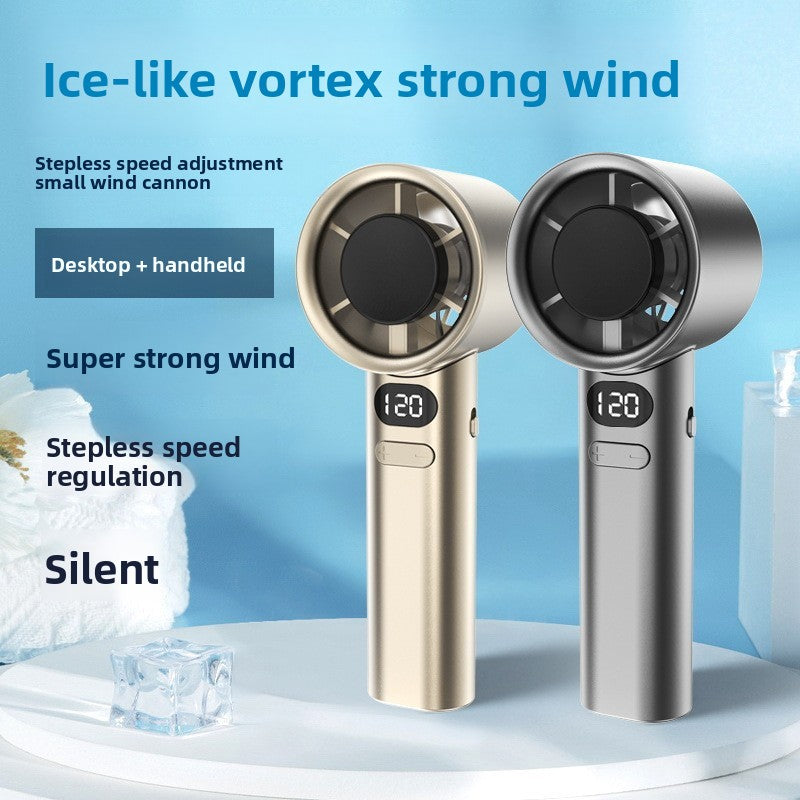 Mini Handheld Turbo Fan with Digital Display