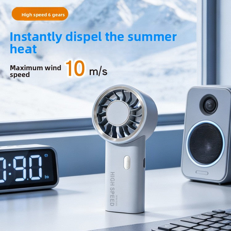 Mini Handheld USB Rechargeable 6-Speed Fan