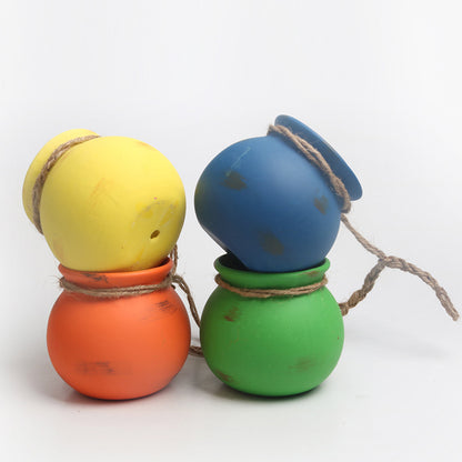 Mini Hemp Rope Ceramic Hanging Flower Pot