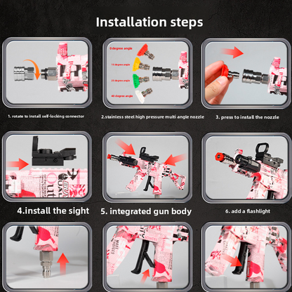 Mini High Pressure Car Wash Spray Gun Set