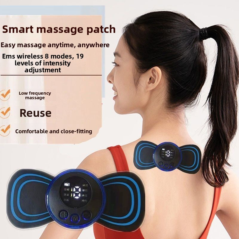 Mini Intelligent Pulse Massager for Neck Shoulder Back Relief