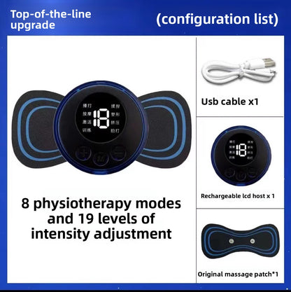 Mini Intelligent Pulse Massager for Neck Shoulder Back Relief