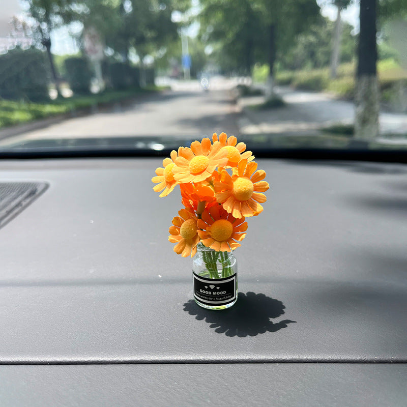 Mini Jasmine Car Perfume Decor with Rabbit Figurine