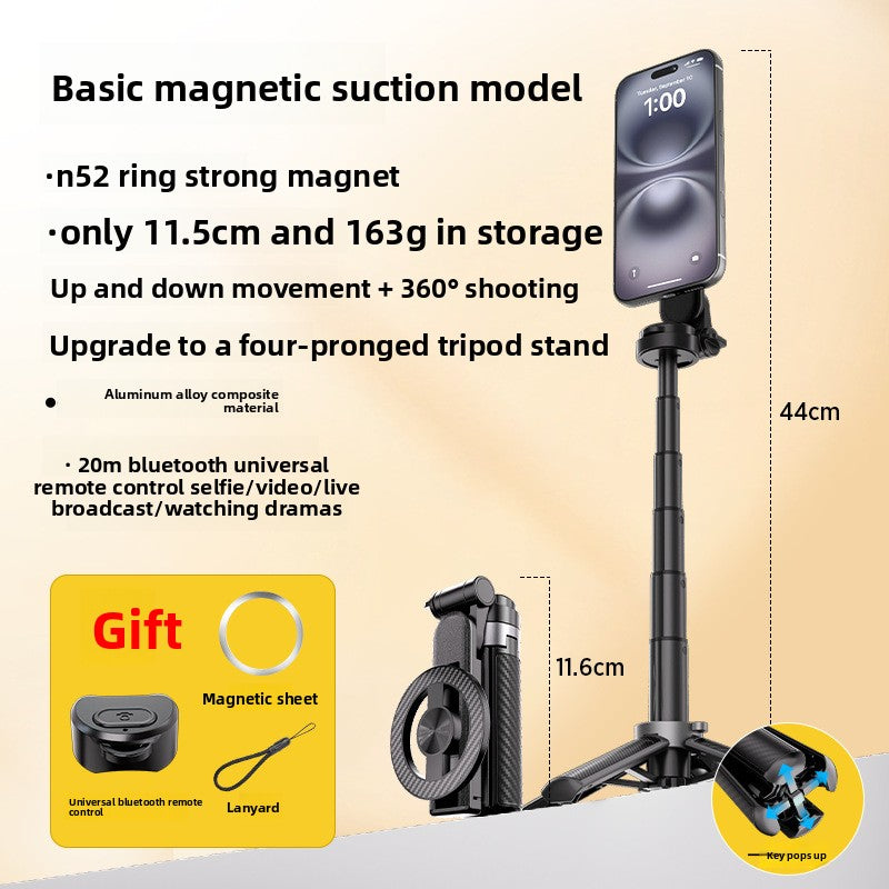Mini Magnetic Bluetooth Selfie Stick with Tripod