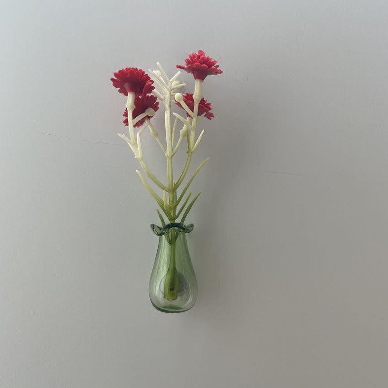 Mini Magnetic Glass Flower Vase Bottle