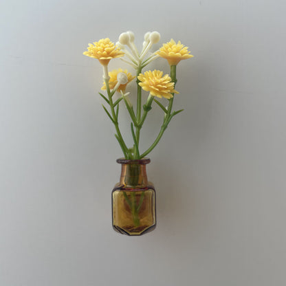 Mini Magnetic Glass Flower Vase Bottle