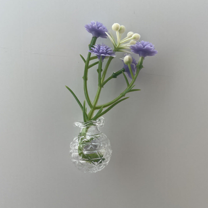 Mini Magnetic Glass Flower Vase Bottle
