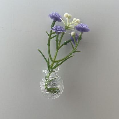 Mini Magnetic Glass Flower Vase Bottle