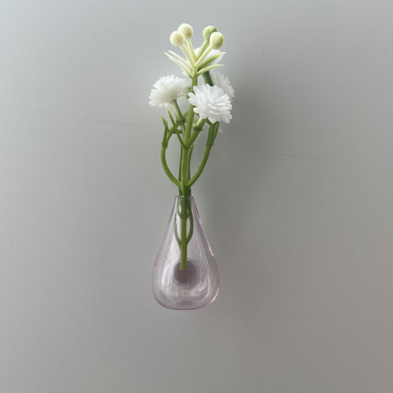 Mini Magnetic Glass Flower Vase Bottle