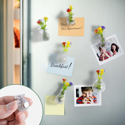 Mini Magnetic Glass Flower Vase Bottle