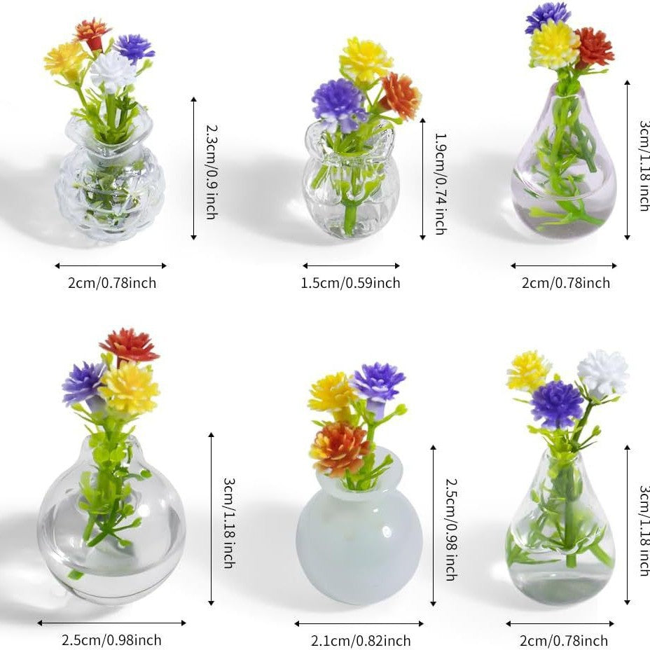 Mini Magnetic Glass Flower Vase Bottle